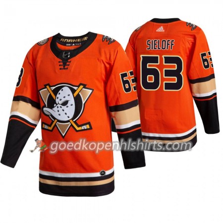 Anaheim Ducks Patrick Sieloff 63 Adidas 2019-2020 Oranje Authentic Shirt - Mannen